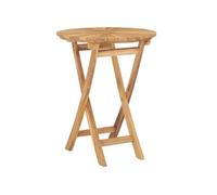vidaXL Table de jardin pliante Ø 60 cm bois massif teck