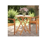 vidaXL Table de jardin pliante Ø70x75 cm Bois massif Acacia