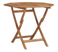 Table pliable de jardin - VIDAXL - Bois de teck solide - Rectangulaire - Marron - 85x85x76 cm