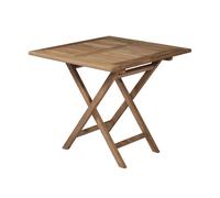 Table pliante d'extérieur en teck 80x80cm Vulcano