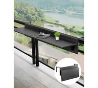Table pliante à suspendre au balcon SucceBuy, table de balcon pour garde-corps, table de bar de balcon extérieure pour garde-corps, table de service pour patio 12x48inch