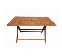Habitat et Jardin Table pliante bois exotique « Hong Kong » Maple 135 x 80 cm Marron clair