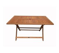 Table Pliante Bois Exotique "Hong Kong" - Maple - 135 X 80 Cm - Marron Clair Marron
