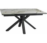 Table pliante COLUMBUS CERAMIC 160(240)x90 blanc/noir mat