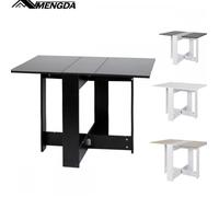 Table pliante de cuisine-MENGDA-Table à manger pliable -Extensible-Rectangulaire-Jusqu'à 6 personnes-Noir-103*76*73.4cm