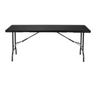 Perel Tools – Table pliante en deux – motif rotin – 180 x 75 x 74 cm