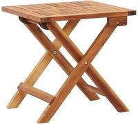 Table pliante d'extérieur en bois d'acacia massif, dimensions 40 x 40 x 40 cm, table d'appoint résistante aux intempéries, idéale pour la terrasse, le balcon, l'extérieur, le salon de jardin, le campi
