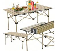 Table pliante d'extérieur / Table de camping portable en aluminium d'extérieur / Table de pique-nique, table de barbecue / Table pliante à hauteur réglable / Table de loisirs domestique. Disponible en
