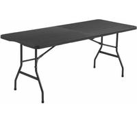 Table pliante, dimensions : 180 x 74 x 73,5 cm, en acier et polyéthylène