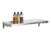 Table pliante en acier inoxydable, table suspendue latérale pliable pour petits espaces, barre de petit-déjeuner murale, bureau pour ordinateur portable, multi-tailles en option(L100xW50cm/L39xW20in)