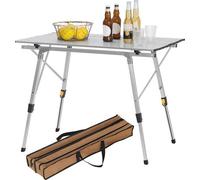 Table pliante en aluminium, réglable en hauteur, 90 x 52 cm
