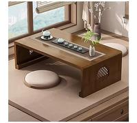 Table pliante en bois massif, table d'appoint polyvalente pour ordinateur portable et table basse, design compact idéal pour le salon, la chambre ou le bureau, montage facile, construction robuste,