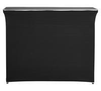 Table pliante et portable pour bar, dimensions 1105 x 390 x 1010 mm, avec sac de transport, 2 étagères de rangement et jupe amovible. Installation rapide et facile. Station de bar mobile et pliable, i