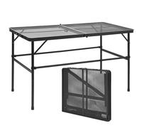 Table Pliante Extérieur 120x60 cm, Grande Table Barbecue et Plancha Pliable en Métal, Table Camping Familiale Légère 4,4 kg, Hauteur Réglable 40/70 cm, Charge 45 kg, pour Jardin Terrasse Repas