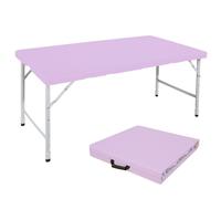 Table pliante - hauteur réglable jusqu'à 125 cm - capacité de charge de 135 kg - violet