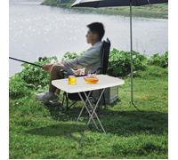 Table Pliante Jardin PIPIPOXER - Petite Table Pliante Cuisine - Intérieure et Extérieure - 76x54x74 cm - Blanc