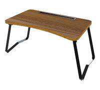 Table pliante LEVIRA Bia 60x35 cm noir et noyer Troia
