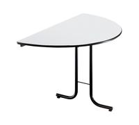 Table pliante modulaire 1/2 Rond - L.140 cm - Plateau Gris - Pieds Noirs