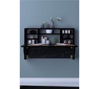 Table pliante murale Dekornik Kardelen 90 x 50 cm, marbre noir
