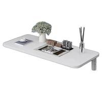 Table pliante murale, design peu encombrant, utilisation polyvalente, BLANC