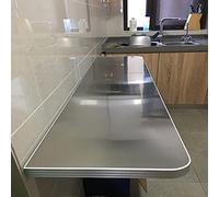 Table pliante murale en acier inoxydable pour petite cuisine, plan de travail et salle à manger compact