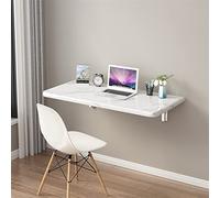 Table pliante murale en imitation marbre pour petits espaces, table d'écriture flottante polyvalente pour bureau à domicile