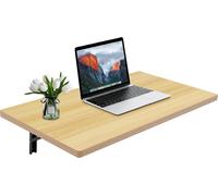 Table pliante murale - établi - consoles triangulaires rigides en acier - charge max. 250 kg - rectangulaire - aspect bois