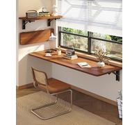 Table pliante murale pour cuisine, étude, chambre à coucher, capacité 60 kg, design mural polyvalent, 120 x 30 cm, facile à installer
