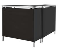 Table pliante portable pour bar, lot de 2, dimensions 980 x 385 x 870 mm, avec sac de transport, étagère de rangement, jupe amovible, installation rapide et facile. Station de bar mobile pliable pour