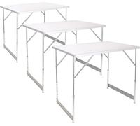 Table pliante pour tapissier, de couleur noire, avec plateau renforcé. Table de travail multifonctionnelle, table réglable en hauteur, table de peintre pouvant supporter jusqu'à 50 kg (blanc : 50 kg)