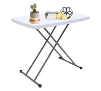Table pliante réglable pour ordinateur portable, bureau d'appoint portable pour la maison, le lit, ou le pique-nique - Support d'écriture pliable léger pour plateau TV