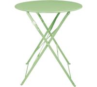 Table pliante ronde Bolero en acier, style pavé, vert clair, 595 mm