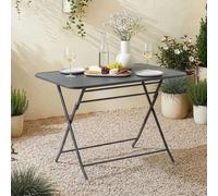 Table pliante 'Sande' rectangulaire acier 71x70x110 cm noir