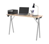Table pliante Séminaire 2 places - Chêne/Aluminium