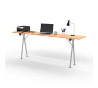 Table pliante Séminaire 3 places - Hêtre/Aluminium