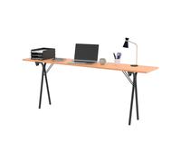 Table pliante Séminaire 3 places - Hêtre/Noir
