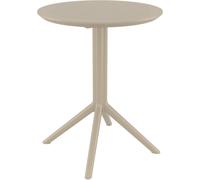 Table pliante Sky round 60, ronde - taupe