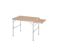 Table pliante table de camping table de jardin avec rallonge hauteur réglable aluminium MDF imitation bambou