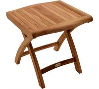Table pliante Teako Design Perugia en teck massif résistante aux intempéries 45 x 45 x 45 cm