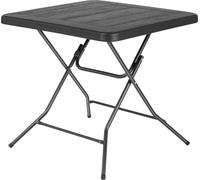 Table pliante Valora - Table pliante - Table de pique-nique - Table de balcon - Table de jardin - Avec cadre en acier - Idéal pour fête, cuisine et salon - 80×80×74 cm