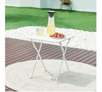 Table pliante Vegårshei acier 45 x 40 x 40 cm blanc