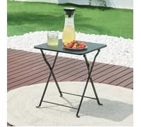 Table pliante Vegårshei acier 45 x 40 x 40 cm noir