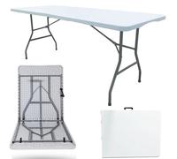 Table Pliante WERKA PRO 180x74cm Rectangulaire 8 Pers. HDPE Acier Extérieur