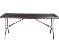 Table pliante Zyrell – 180 cm – Table à manger en plastique portable et robuste – Semi-pliable – Pour l'intérieur et l'extérieur – Idéale pour le camping, les pique-niques et les fêtes