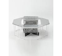 Table pour barbecue Snow Peak Jikaro Firering acier inoxydable argenté