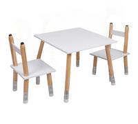 Table pour enfant avec 2 chaises crayons en MDF