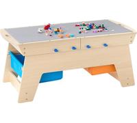 Table pour enfants 905x497x393mm - Table d'activités en bois - Table de jeu multi-usage avec 200 briques - Table de construction avec 3 bacs de rangement - Cadeau pour enfants de 3 ans et plus - Coule