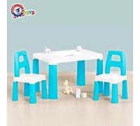 Table pour enfants bleue avec deux chaises - Maksik