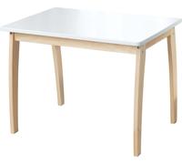 table pour enfants roba, en bois massif et MDF, avec plateau laqué blanc