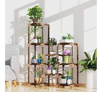 Table pour plantes d'intérieur et d'extérieur, support à plusieurs niveaux, meuble en bois pour plantes, table d'exposition pour balcon, pelouse, terrasse, salon, bureau